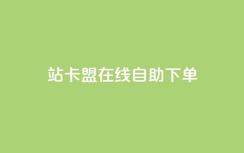 b站卡盟在线自助下单,自助平台网址 - 自助下单 全网最火的业务自助平台  第1张