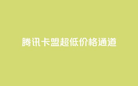 腾讯QQ卡盟超低价格通道  第1张
