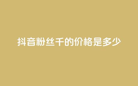 抖音粉丝1千的价格是多少？  第1张