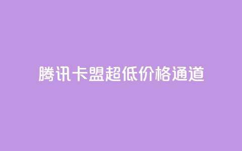 腾讯QQ卡盟超低价格通道  第1张