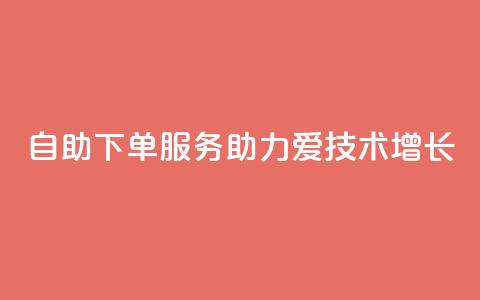 自助下单服务助力爱Q技术增长  第1张
