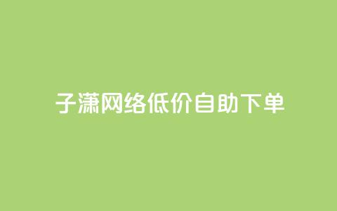 子潇网络低价自助下单 - 高性价比！自助下单经济实惠的子潇网络~  第1张
