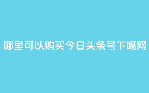 哪里可以购买今日头条号？  第1张