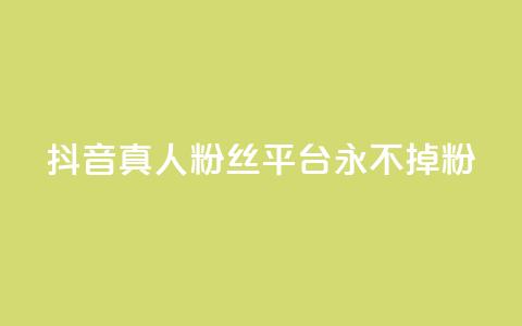 抖音真人粉丝平台 永不掉粉,抖音怎么增加浏览量和粉丝 - 全网最低价qq业务平台登录 快手涨1000粉丝网站是多少  第1张