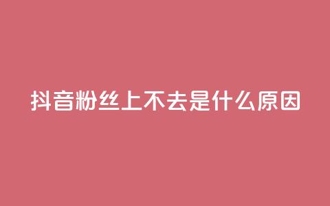 抖音粉丝上不去是什么原因,一元100个赞 - 巨量千川和抖加的区别 qq空间点赞秒赞下载  第1张
