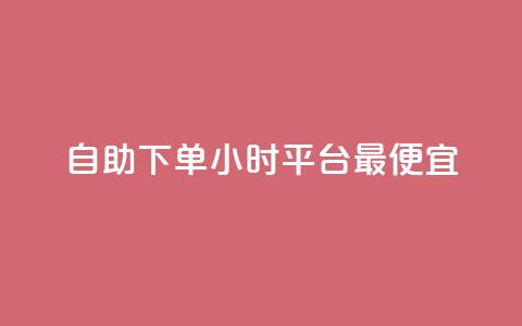 自助下单24小时平台最便宜,ks24小时业务自助下单网站 - ks一元1000个赞秒到软件 24小时下单平台最低价抖  第1张