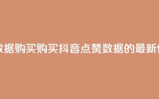 抖音点赞数据购买 - 购买抖音点赞数据的最新优惠！