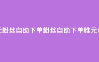 3元10000粉丝自助下单(10000粉丝自助下单：唯3元起)