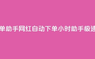 网红24小时自动下单助手 - 网红自动下单24小时助手-极速便捷服务！
