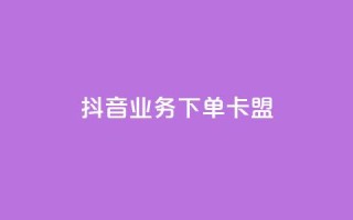 抖音业务下单卡盟,qq卡无限超级会员 - 全网最低价业务网站 - 快接单平台