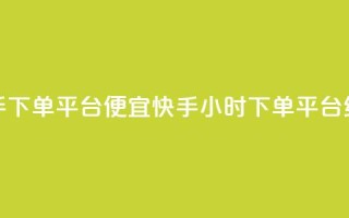 24小时快手下单平台便宜(快手24小时下单平台经济实惠)