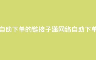 子潇网络自助下单的链接(子潇网络自助下单服务链接)