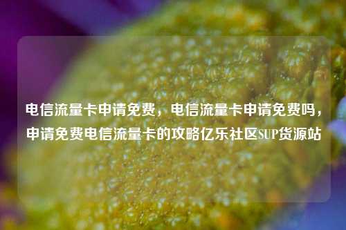 电信流量卡申请免费，电信流量卡申请免费吗，申请免费电信流量卡的攻略亿乐社区SUP货源站  第1张